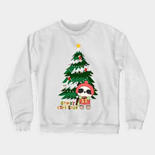 Cute Panda Give Me Present Natal Crewneck Sweatshirt